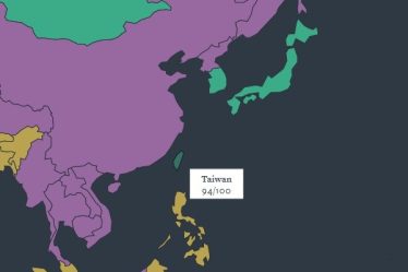 La Suède, la Finlande et la Norvège ont été classées au premier rang par Freedom House et Taïwan s'est classé au 7e rang. - 20