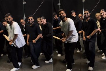 Virat Kohli danse avec l'équipe de danse norvégienne Quick Style à Mumbai - 16