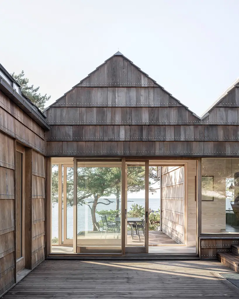 Magnifique maison nature faite de chutes de planches de chene 13 une maison faite de chutes de planches de chêne se dresse sur la côte sud de la norvège