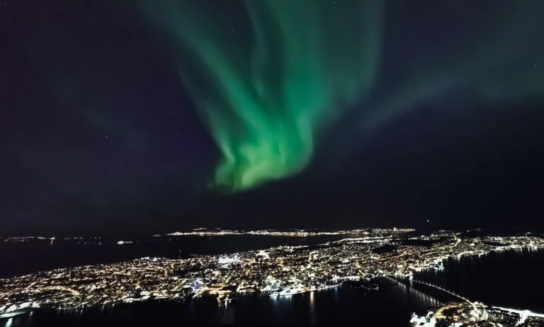 Aurore boréale à Tromsø, Norvège