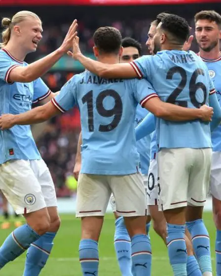 Les performances des joueurs de Man City lors du match contre Sheffield United, avec Mahrez imitant le jeu de Haaland - 1