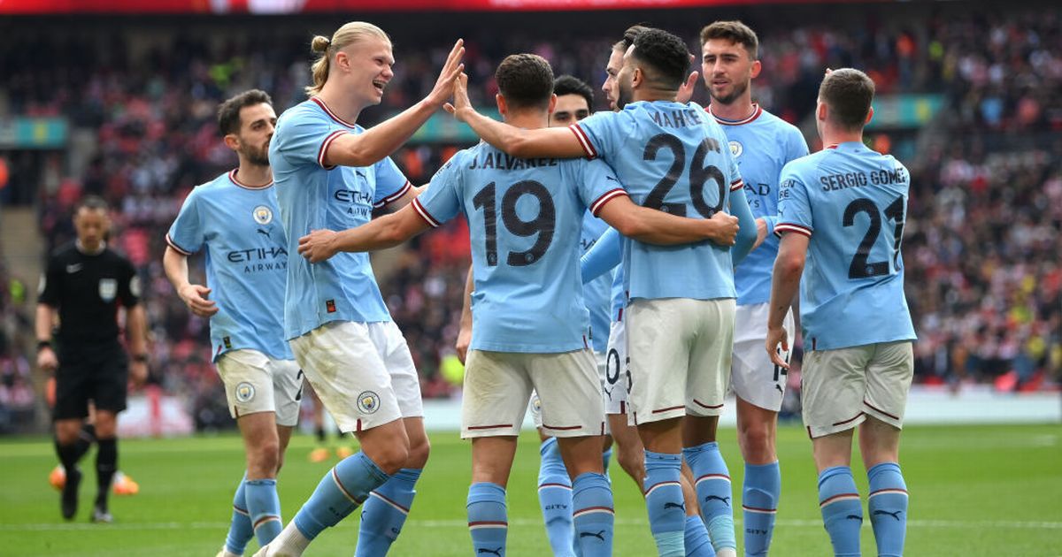 Les performances des joueurs de Man City lors du match contre Sheffield United, avec Mahrez imitant le jeu de Haaland 4 Les performances des joueurs de Man City lors du match contre Sheffield United, avec Mahrez imitant le jeu de Haaland - 3