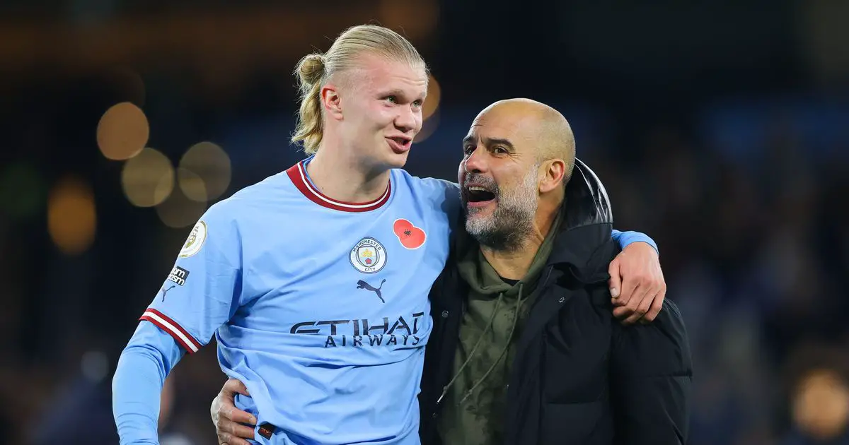 Erling Haaland remercie le vestiaire de Man City et Pep Guardiola pour avoir été élu footballeur FWA de l'année. - 78