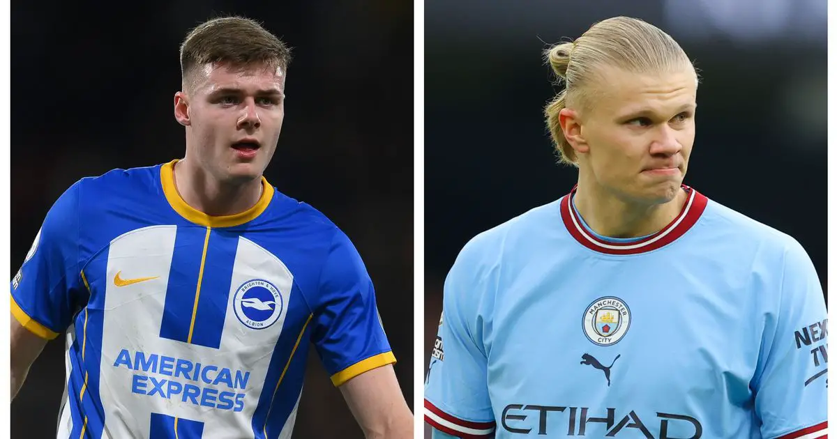 La star de Brighton, Evan Ferguson, explique pourquoi "personne n'est meilleur" qu'Erling Haaland. - 3