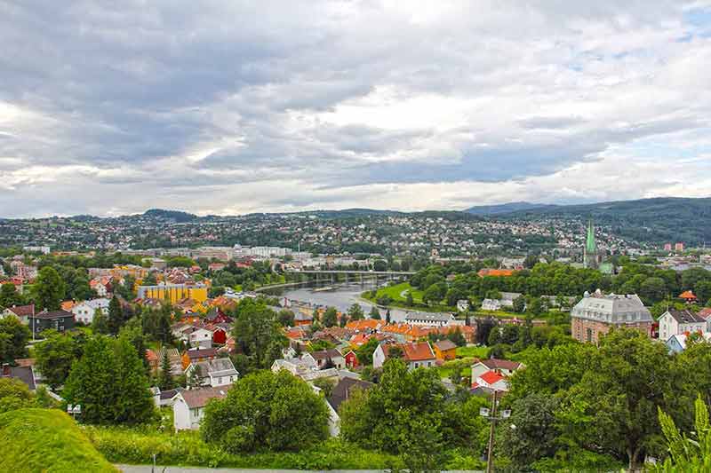 vue aérienne de Trondheim