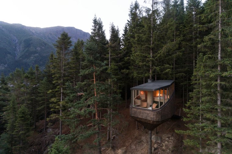 Le sud de la Norvège est la réponse de l'Europe à la Nouvelle-Zélande 19 WOODNEST Maison dans les arbres Odda, Norvège Crédit : Sindre Ellingsen ? Woodnest Image de https://content.brandnorway.no/