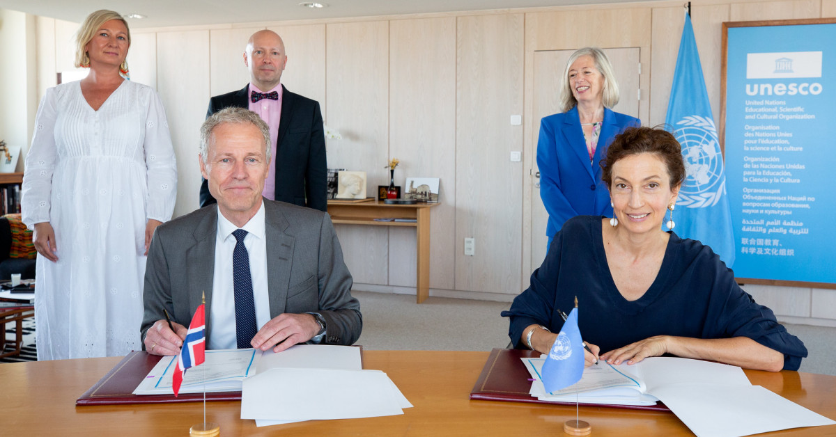 Accord triennal sans précédent entre la Norvège et l'UNESCO 4 Accord triennal sans précédent entre la Norvège et l'UNESCO - 3