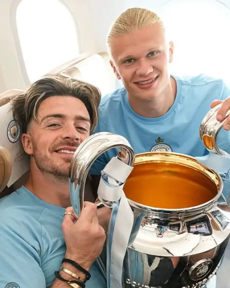 La star de Manchester City, Erling Haaland, envoie un message à Jack Grealish après une performance émotionnelle en Triple. - 11