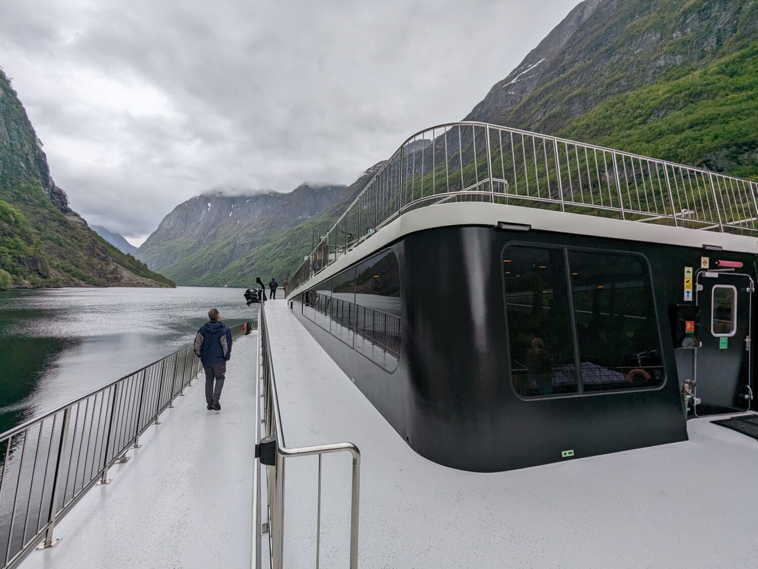 Pont d'observation d'une croisière dans un fjord