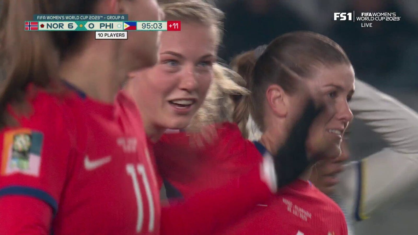 Norvège vs. Philippines : La Norvège s'impose 6-0 19 Sophie Roman Haug (Norvège) marque un but contre les Philippines à la 90+5' | Coupe du Monde Féminine de la FIFA 2023