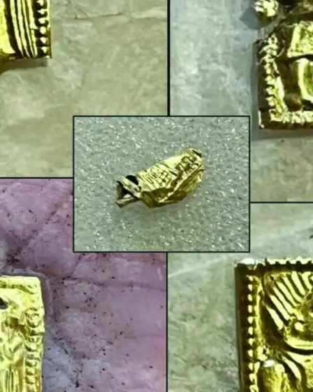 Des figurines en feuille d'or vieilles de 1400 ans trouvées dans un temple - 2