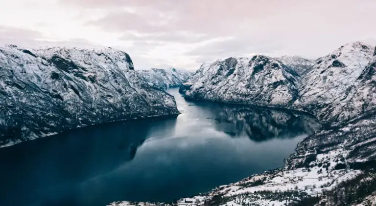 Aurlandsfjord en hiver