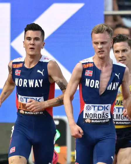 Jakob Ingebrigtsen et Narve Gilje Nordås courent le 2000 mètres vendredi 24 Jakob Ingebrigtsen et Narve Gilje Nordås courent le 2000 mètres vendredi - 23