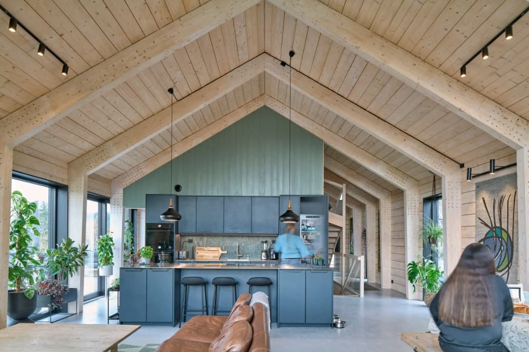 La magnifique cuisine ouverte de la maison Dokka