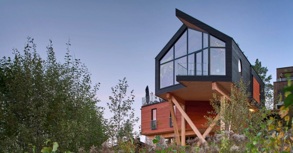 Snøhetta construit une maison suspendue dans les arbres au cœur de la Norvège 4 Snøhetta construit une maison suspendue dans les arbres au cœur de la Norvège - 3