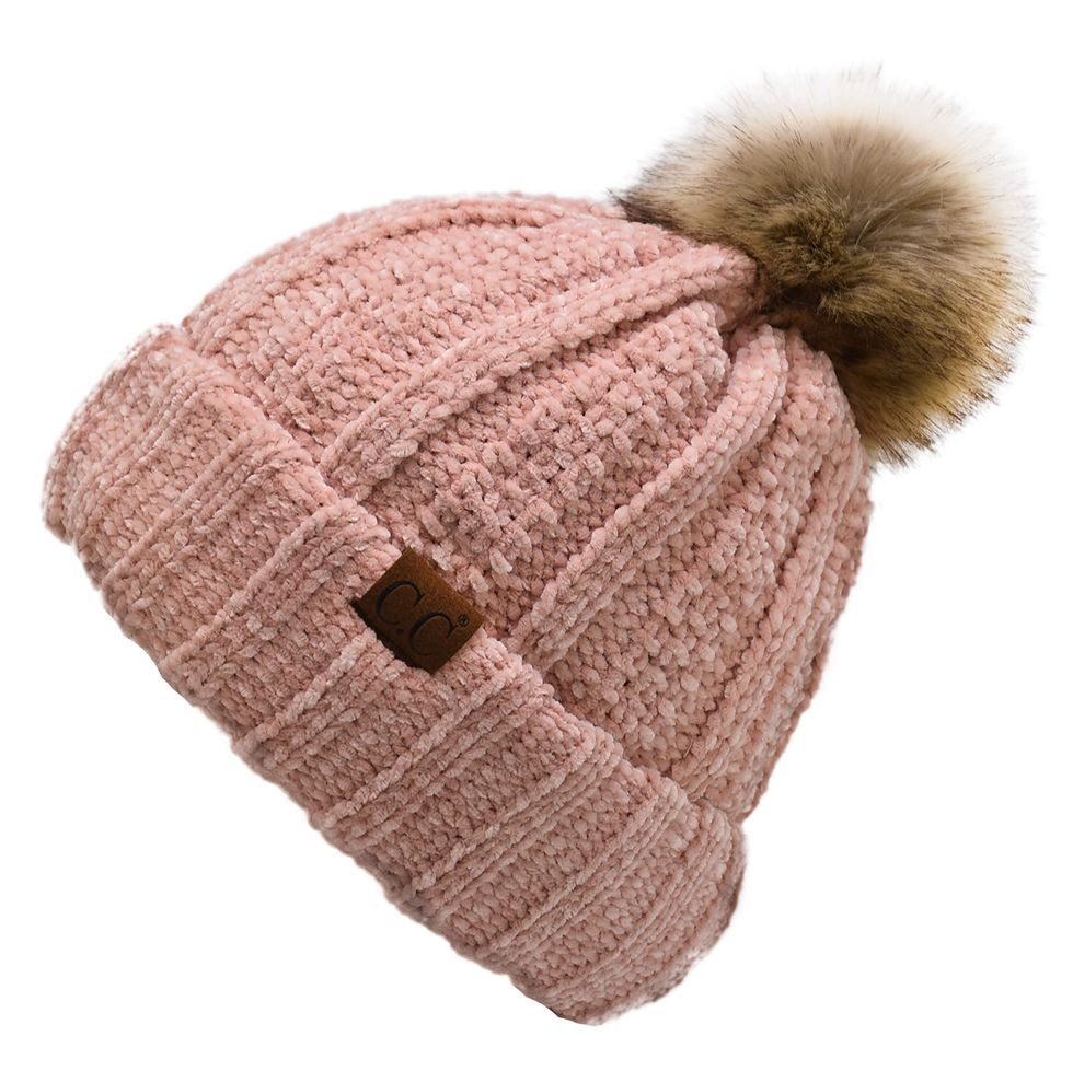 C.C. Bonnet à capuchon doublé de molleton avec tête de mort C.C Fleece Lined Skull Cap Cuff Beanie