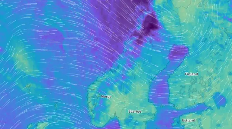 La tempête "Ingunn" s'abat sur les côtes norvégiennes 11 Carte des vents de la tempête Ingunn. Capture d'écran de YR.