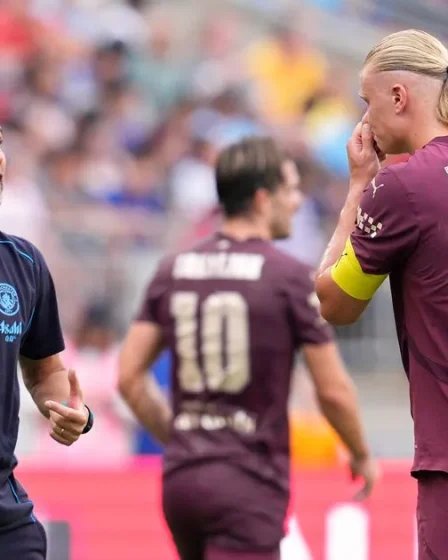 Les actions de Pep Guardiola après le triplé d'Erling Haaland devraient effrayer les rivaux du titre de Man City. 2 Les actions de Pep Guardiola après le triplé d'Erling Haaland devraient effrayer les rivaux du titre de Man City. - 1