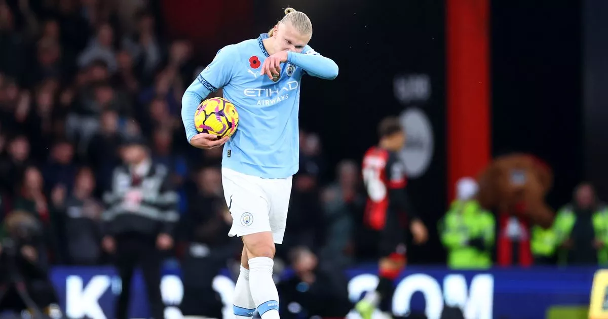 J'ai vu le masque d'Erling Haaland glisser lors de la défaite de Manchester City à Bournemouth où rien ne s'est bien passé 4 J'ai vu le masque d'Erling Haaland glisser lors de la défaite de Manchester City à Bournemouth où rien ne s'est bien passé - 3