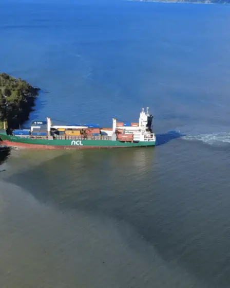 Un porte-conteneurs s'échoue à quelques mètres d'une cabine en bord de mer près de Trondheim (Norvège) 17 Un porte-conteneurs s'échoue à quelques mètres d'une cabine en bord de mer près de Trondheim (Norvège) - 16