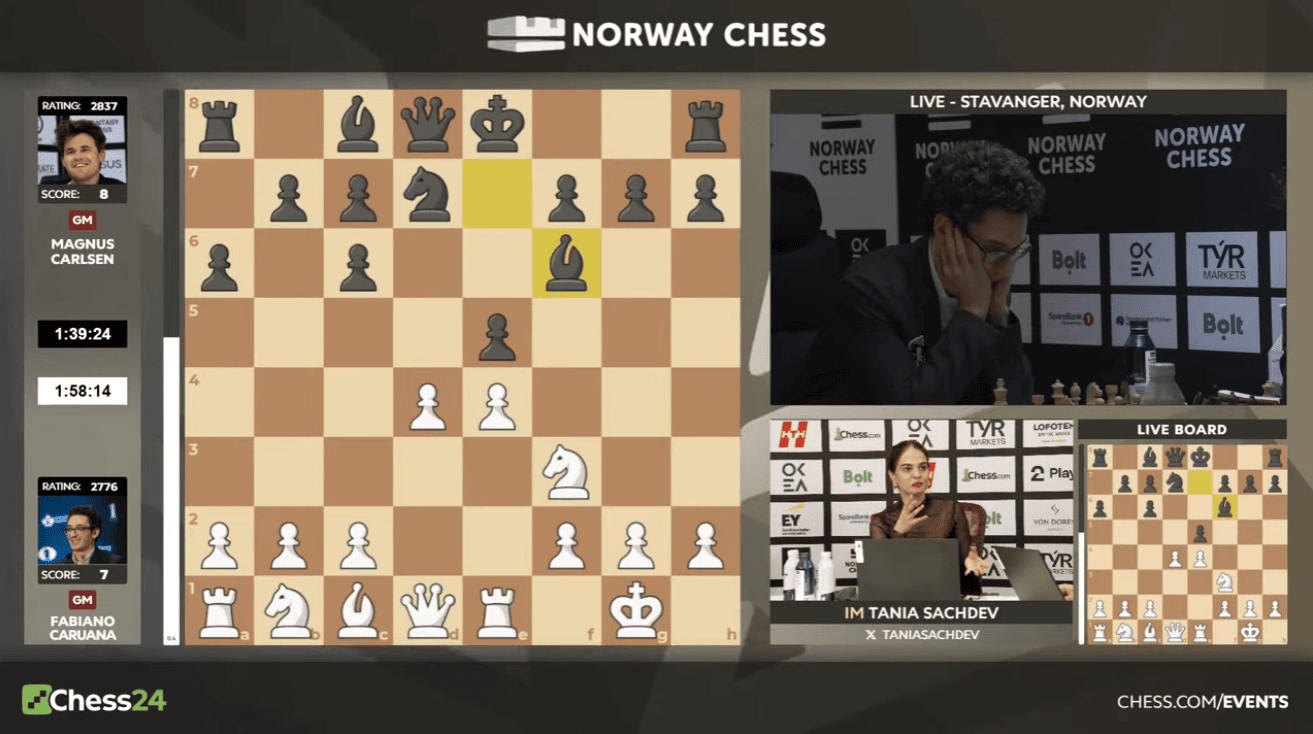 Échecs norvégiens 2025 Round 5 : Carlsen et Humpy en tête ; Nakamura maladroit 90 Échecs norvégiens 2025 Round 5 : Carlsen et Humpy en tête ; Nakamura maladroit - 89