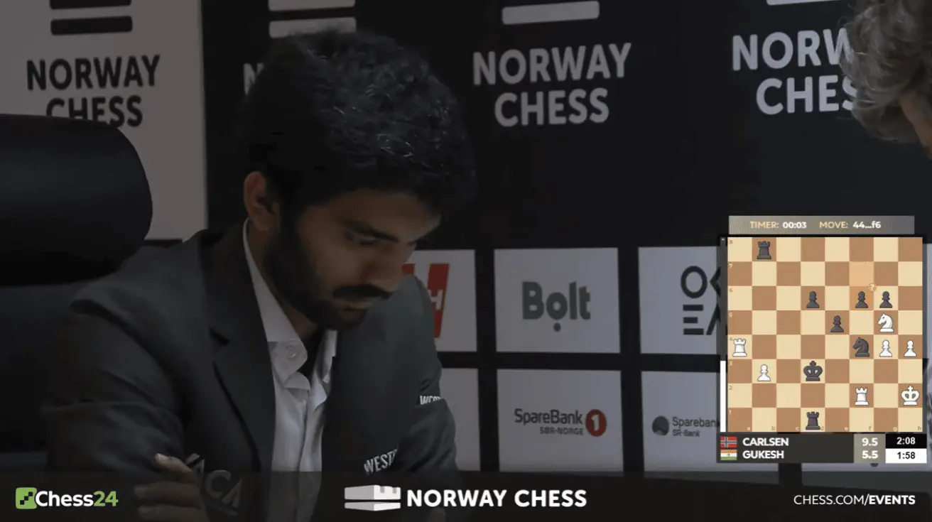Échecs norvégiens 2025 Round 6 : Gukesh bat Carlsen à partir d'une position perdante 68 Échecs norvégiens 2025 Round 6 : Gukesh bat Carlsen à partir d'une position perdante - 67