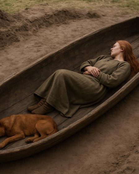 Un bateau funéraire de l'époque Viking mis au jour en Norvège révèle les restes d'une femme et de son chien, vieux de 1 100 ans - 4