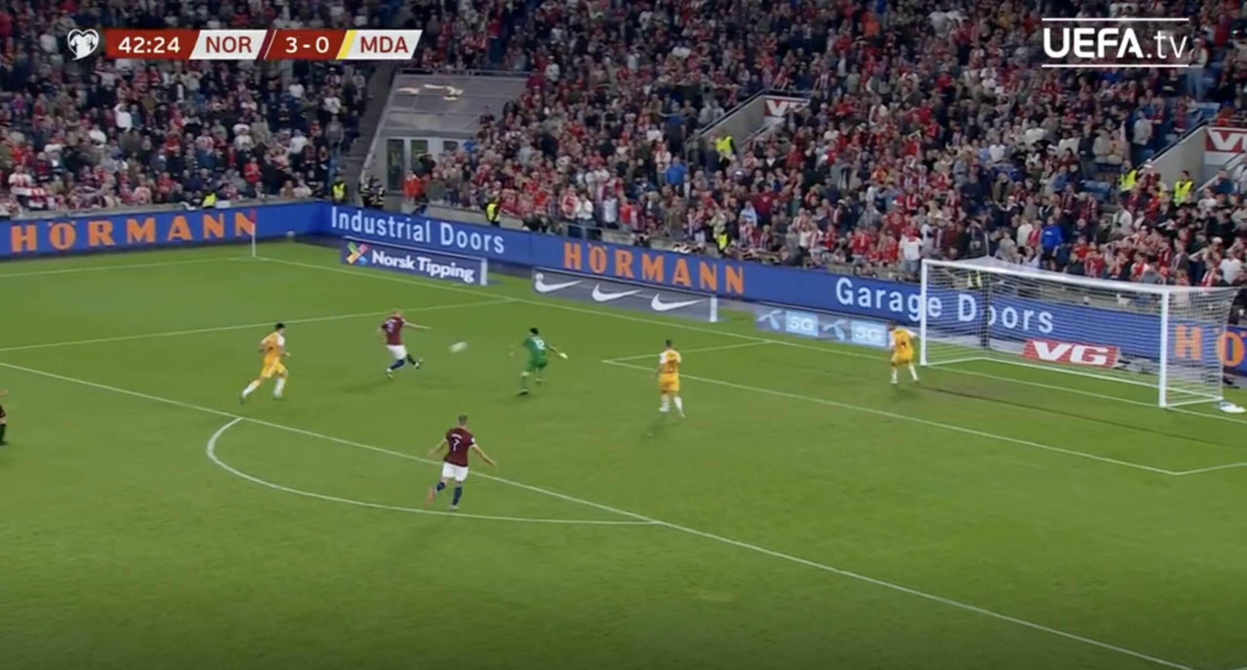 Les cinq buts (et les deux passes décisives) d'Erling Haaland pour la Norvège 68 Les cinq buts (et les deux passes décisives) d'Erling Haaland pour la Norvège - 67