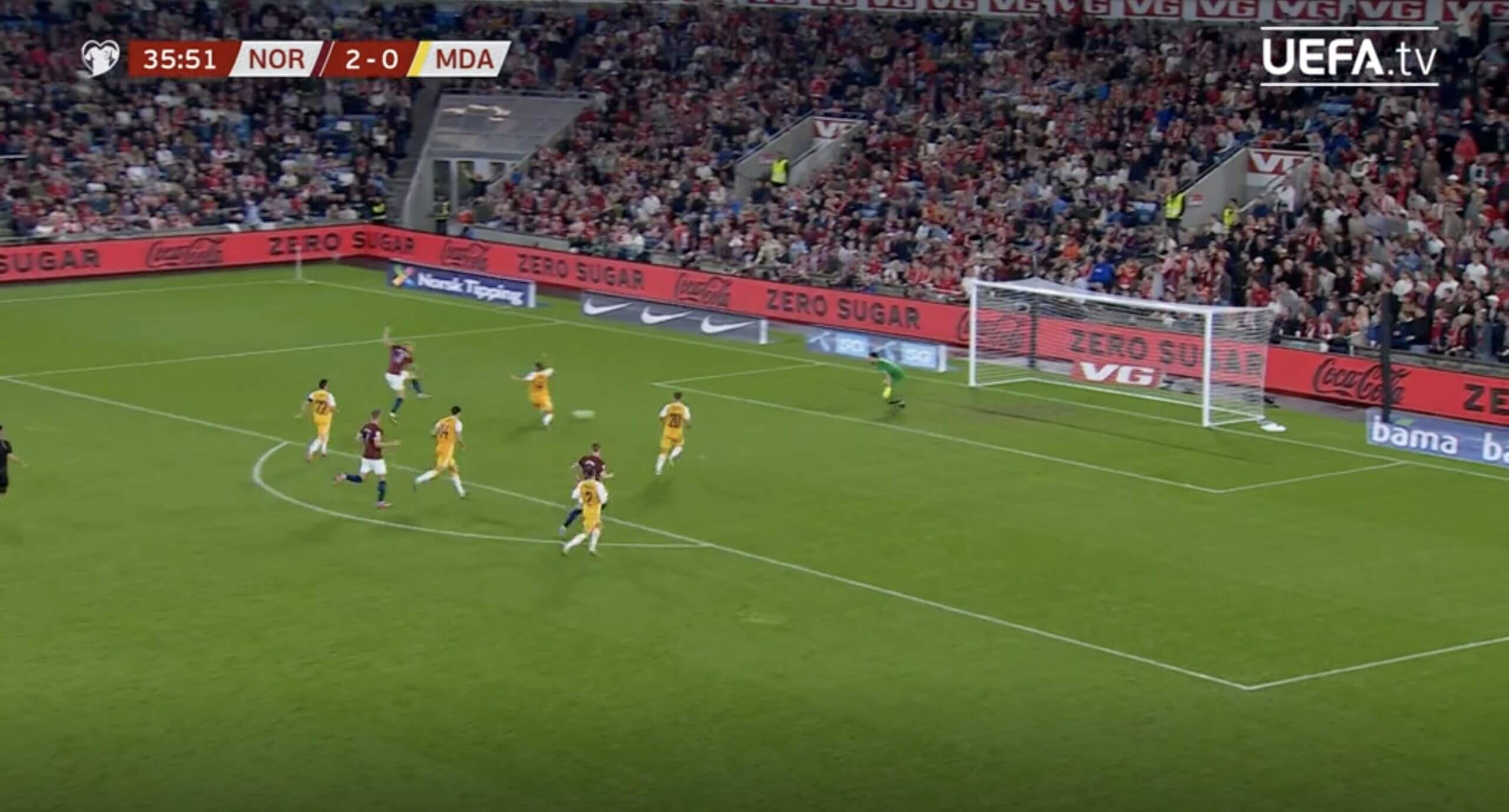 Les cinq buts (et les deux passes décisives) d'Erling Haaland pour la Norvège 64 Les cinq buts (et les deux passes décisives) d'Erling Haaland pour la Norvège - 63