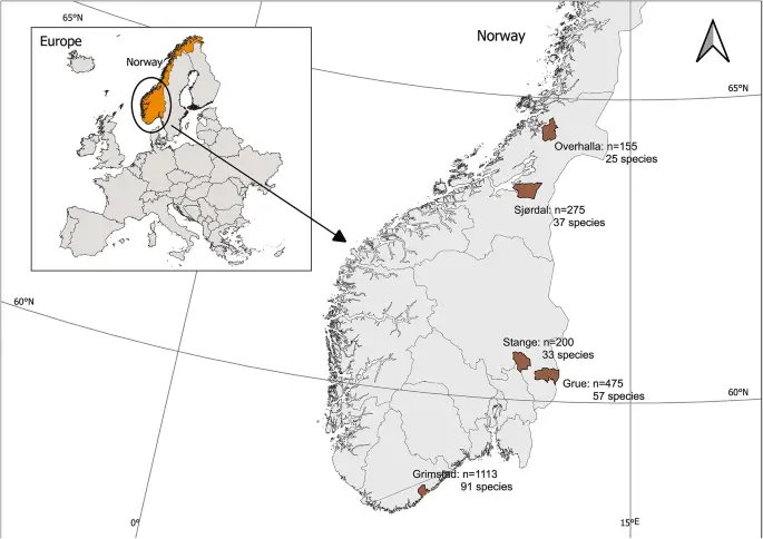 Populations de pucerons et potentiel de vecteurs de virus dans les champs de pommes de terre en fonction des saisons et des régions en Norvège 4 Populations de pucerons et potentiel de vecteurs de virus dans les champs de pommes de terre en fonction des saisons et des régions en Norvège - 3