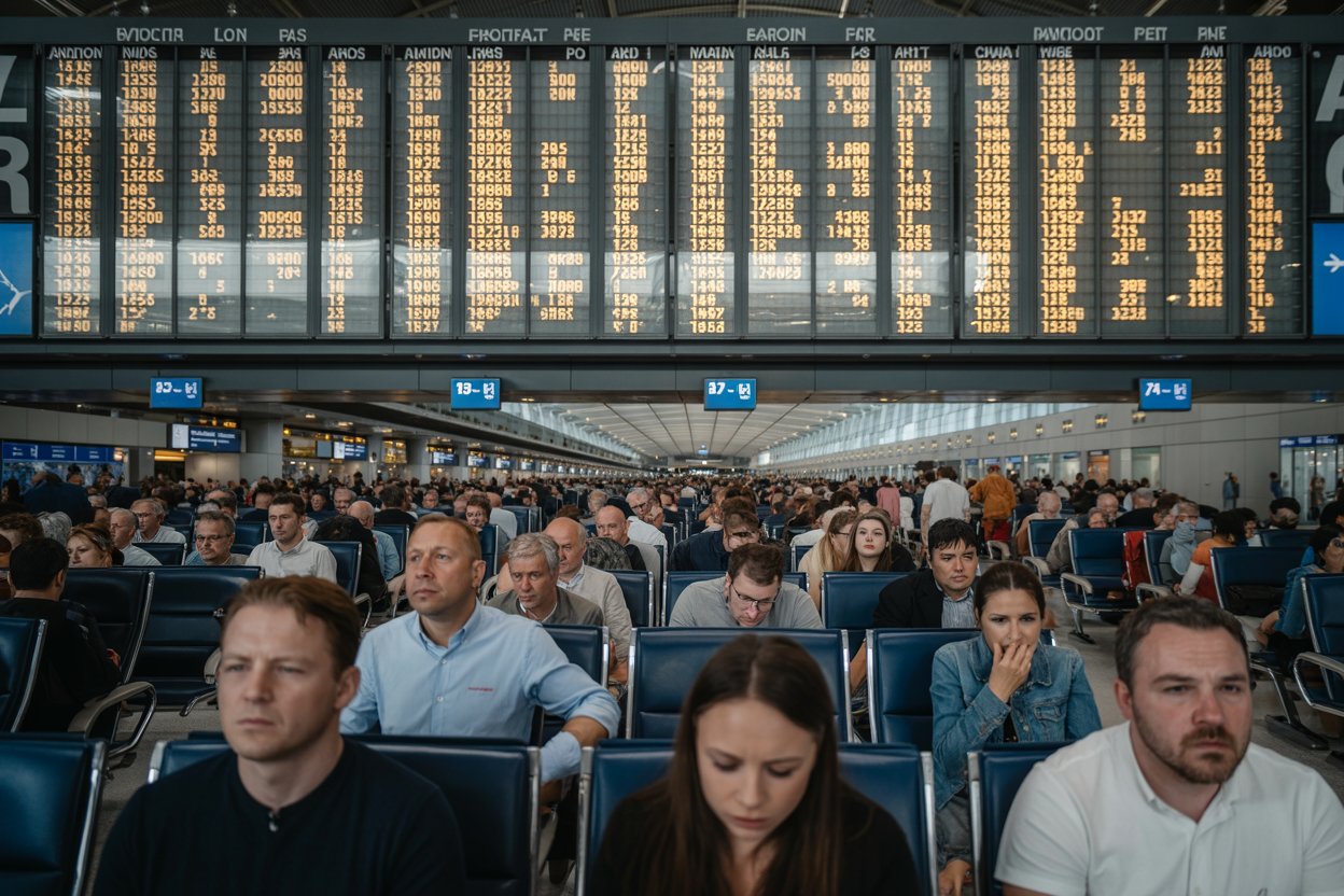 Des milliers de voyageurs isolés alors que Norwegian, KLM, British, Air France et Lufthansa annulent 94 vols et en retardent 2182, notamment en Norvège, aux Pays-Bas, au Royaume-Uni, en France et en Allemagne, affectant Stockholm, Amsterdam, Londres, Munich, Paris, etc. 8 Des milliers de voyageurs isolés alors que Norwegian, KLM, British, Air France et Lufthansa annulent 94 vols et en retardent 2182, notamment en Norvège, aux Pays-Bas, au Royaume-Uni, en France et en Allemagne, affectant Stockholm, Amsterdam, Londres, Munich, Paris, etc. - 7