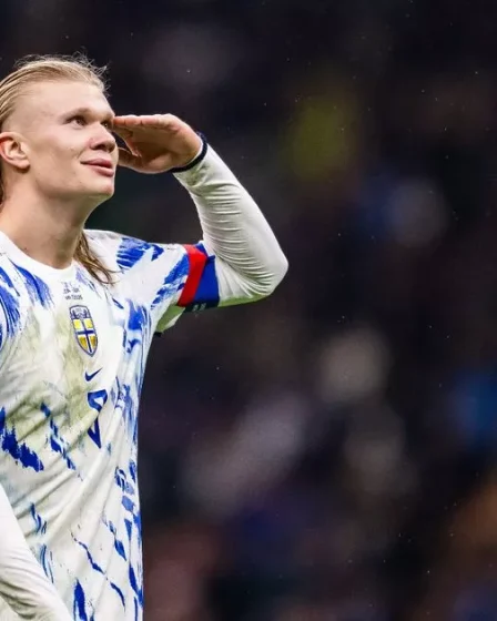 Ce que la star de Man City, Erling Haaland, a fait pendant que la Norvège se qualifiait pour la Coupe du monde. 2 Ce que la star de Man City, Erling Haaland, a fait pendant que la Norvège se qualifiait pour la Coupe du monde. - 1