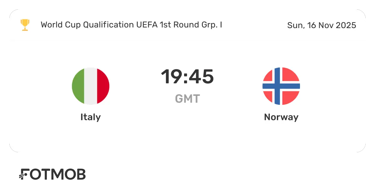 Italie vs Norvège - score en direct, compositions prévues et statistiques H2H 4 Italie vs Norvège - score en direct, compositions prévues et statistiques H2H - 3