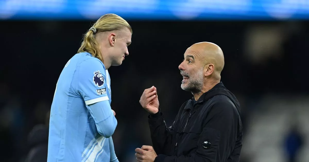La conversation privée entre Pep Guardiola et Erling Haaland en dit long sur Manchester City. 4 La conversation privée entre Pep Guardiola et Erling Haaland en dit long sur Manchester City. - 3