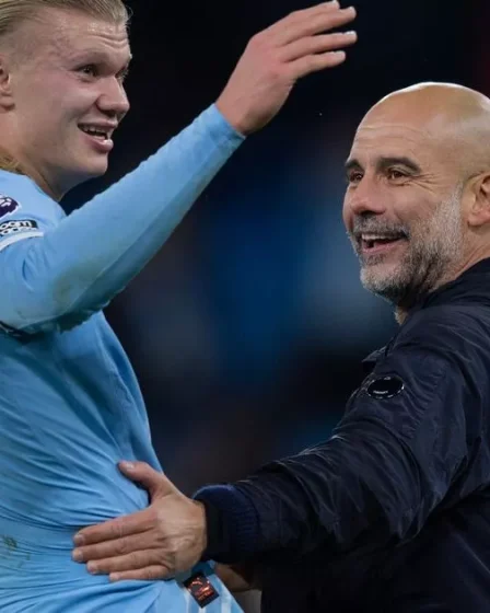 Erling Haaland s'exprime sur l'avenir de Man City alors que Pep Guardiola est en poste et sur les liens avec le Real Madrid. 25 Erling Haaland s'exprime sur l'avenir de Man City alors que Pep Guardiola est en poste et sur les liens avec le Real Madrid. - 24