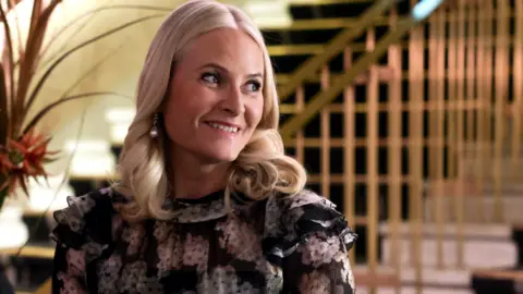 Getty Images La princesse héritière norvégienne Mette Marit vue à Oslo aux alentours de Noël.