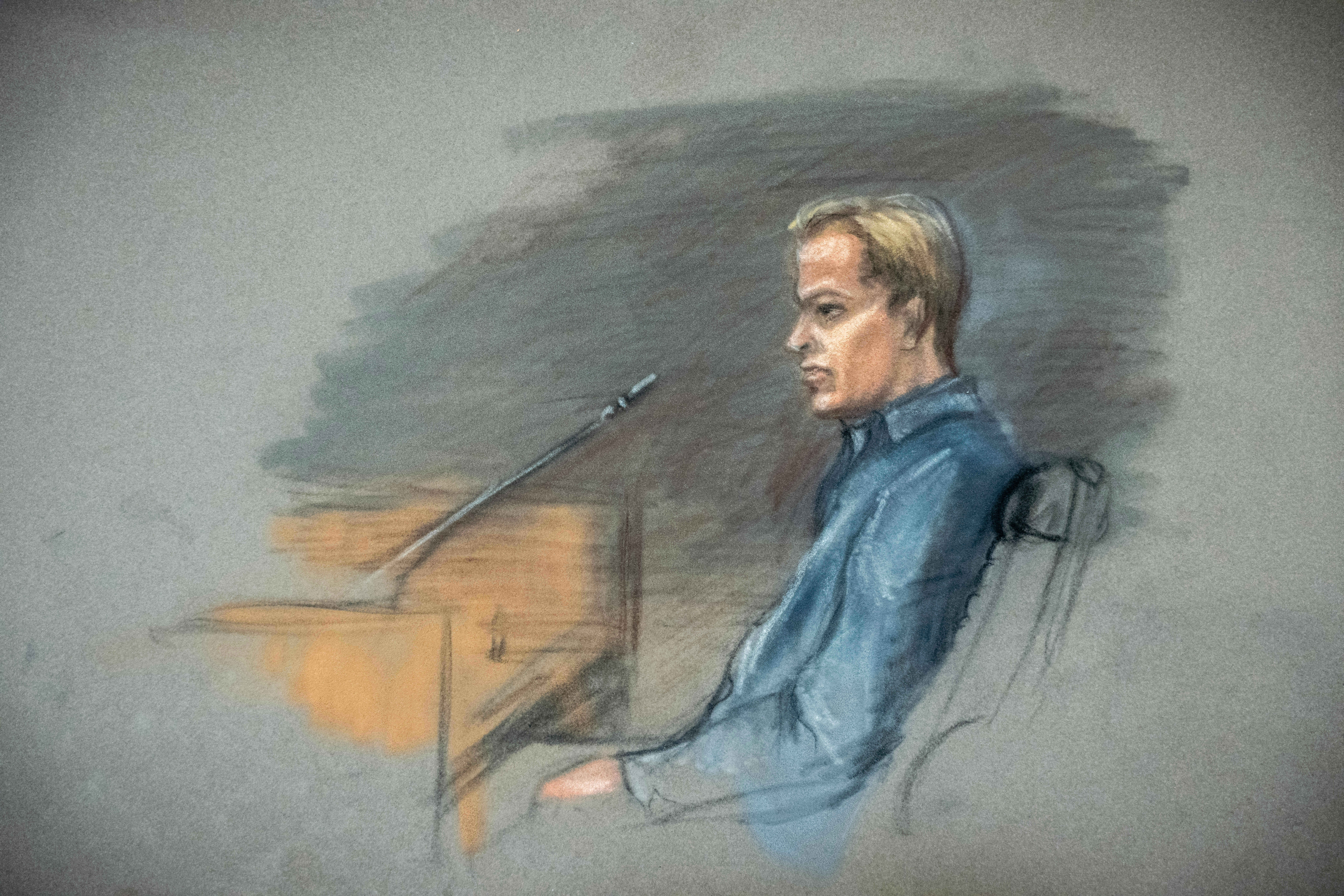 Le procès pour viol du fils de la princesse héritière de Norvège s'achève : le parquet réclame plus de sept ans de prison 10 Ce croquis d'audience réalisé par Ane Hem montre l'accusé Marius Borg Hoiby à la barre des témoins lors de son procès à Oslo, en Norvège, le 5 février 2026. (Ane Hem/NTB Scanpix via AP, fichier)
