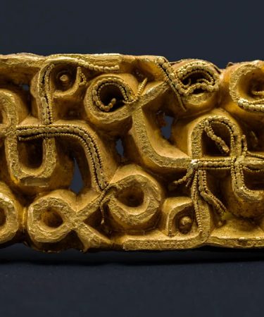 Un fourreau d'épée en or découvert sous un arbre renversé en Norvège aurait été « offert en sacrifice » par un guerrier d'élite il y a 1 500 ans 4 Un fourreau d'épée en or découvert sous un arbre renversé en Norvège aurait été « offert en sacrifice » par un guerrier d'élite il y a 1 500 ans - 3