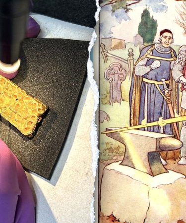 Un randonneur norvégien découvre une gaine d'épée en or vieille de 1 500 ans sous un arbre tombé 2 Un randonneur norvégien découvre une gaine d'épée en or vieille de 1 500 ans sous un arbre tombé - 1